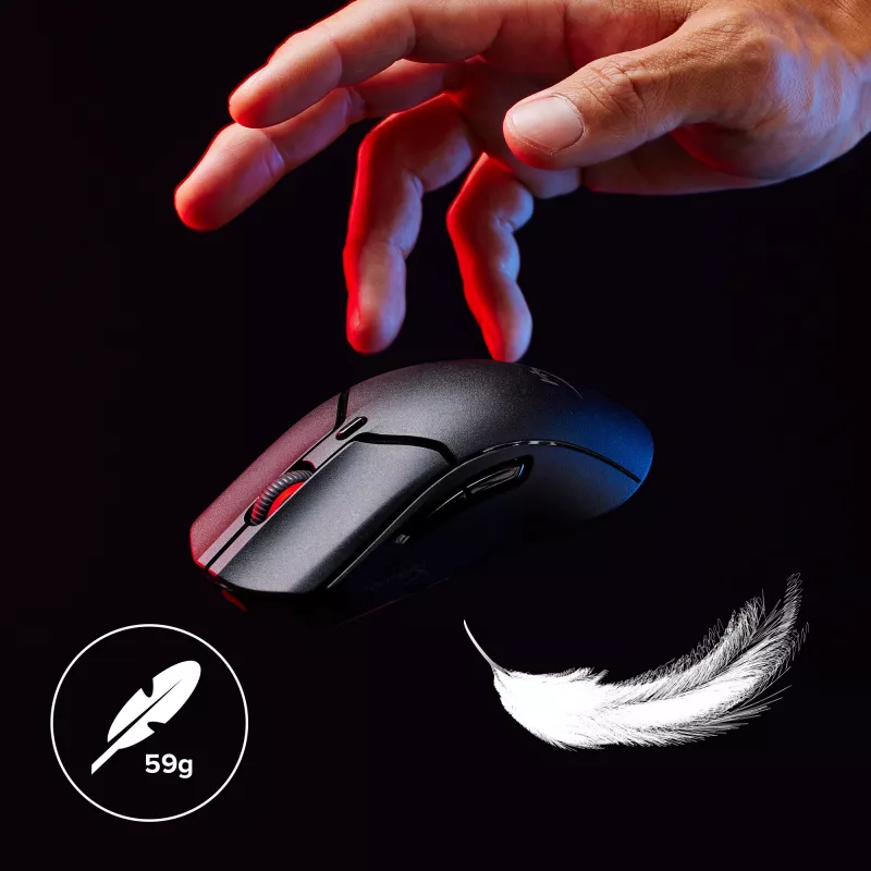 Rato gaming sem fios HyperX Pulsefire Haste 2 Mini, preto