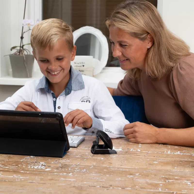 Rato ergonómico R-Go Tools R-Go Twister, com software de pausas, rato ambidextro para ambas as mãos, dobrável, Bluetooth e com fios