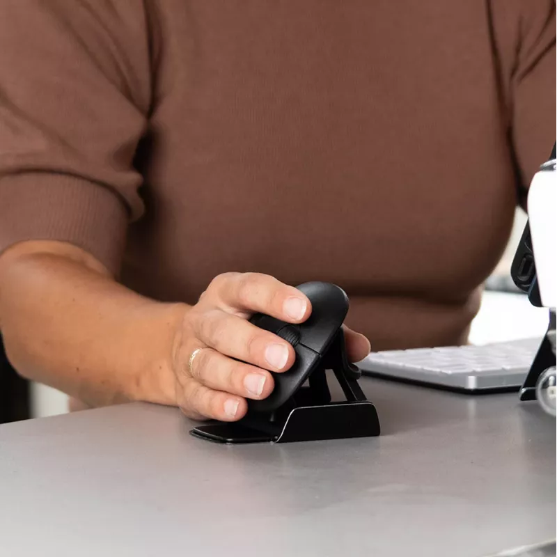 Rato ergonómico R-Go Tools R-Go Twister, com software de pausas, rato ambidextro para ambas as mãos, dobrável, Bluetooth e com fios