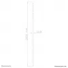 Neomounts FPMA-CP200Preto haste de extensão para suporte de teto para TV - h 200 cm