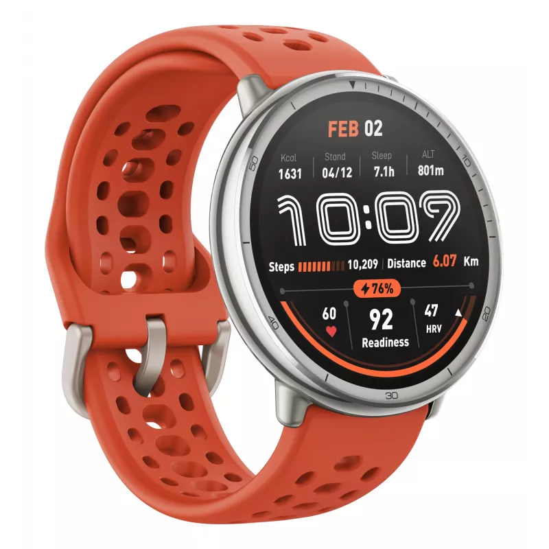 Amazfit W2433EU1N Smartwatch / relógio desportivo 3,35 cm (1,32 polegadas) AMOLED digital 466 x 466 píxeis ecrã tátil prata
