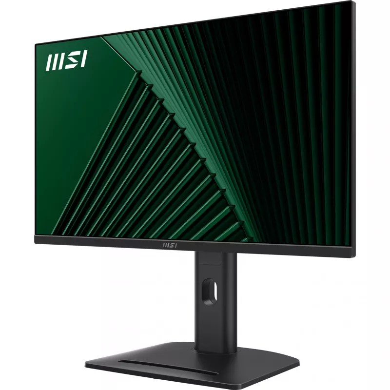 Monitor MSI PRO MP275PG de 27 polegadas, Full HD 1920x1080, IPS, 100 Hz, 1 ms MPRT, HDMI, DisplayPort, D-Sub (VGA), altifalantes 2x 2 W, Adaptive-Sync, inclinação/rotação/altura/pivot, VESA 100x100, TUV, Kensington, preto