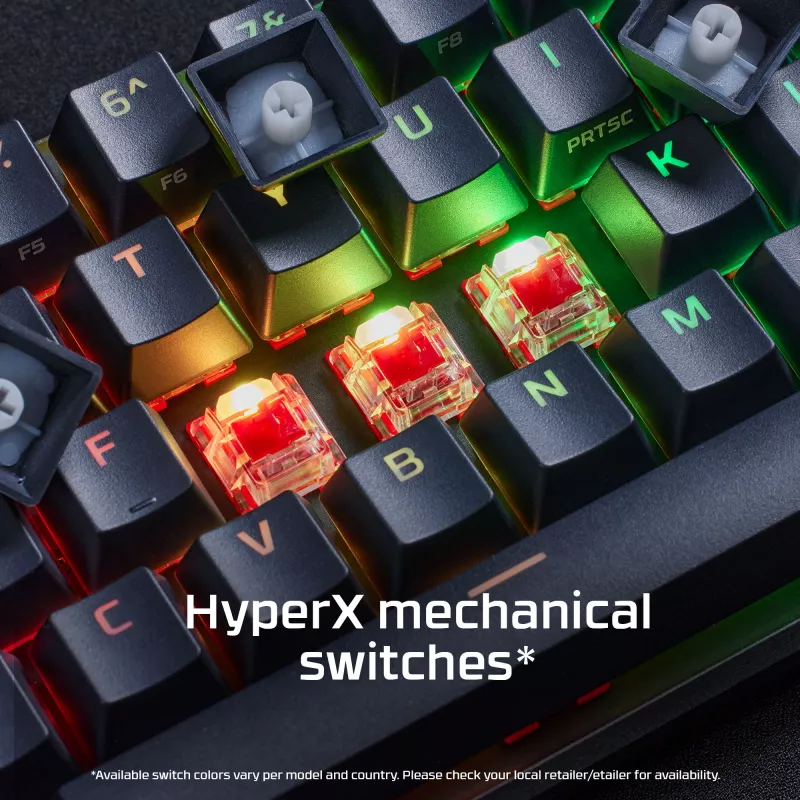 HyperX Alloy Origins 65 – Teclado mecânico de gaming – HX Red (layout US)