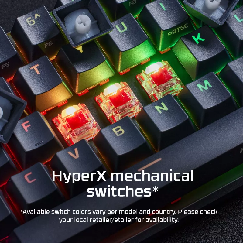 HyperX Alloy Origins 65 – Teclado mecânico de gaming – HX Red (layout US)