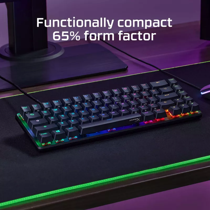 HyperX Alloy Origins 65 – Teclado mecânico de gaming – HX Red (layout US)