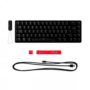 HyperX Alloy Origins 65 Teclado mecânico de gaming HX Red com fios RGB