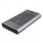Caixa para SSD M.2 NVMe duplo Lindy USB 3.2 Gen 2x2 com função de clonagem