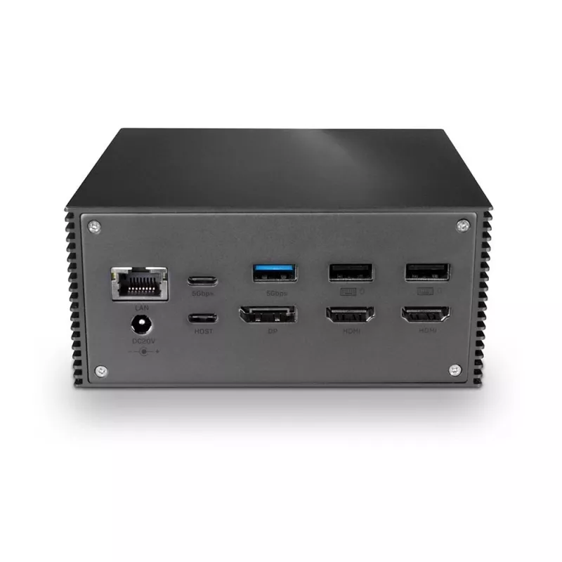 Lindy DST-Pro 101, docking station para portátil USB-C com suporte 4K e fonte de alimentação de 100W