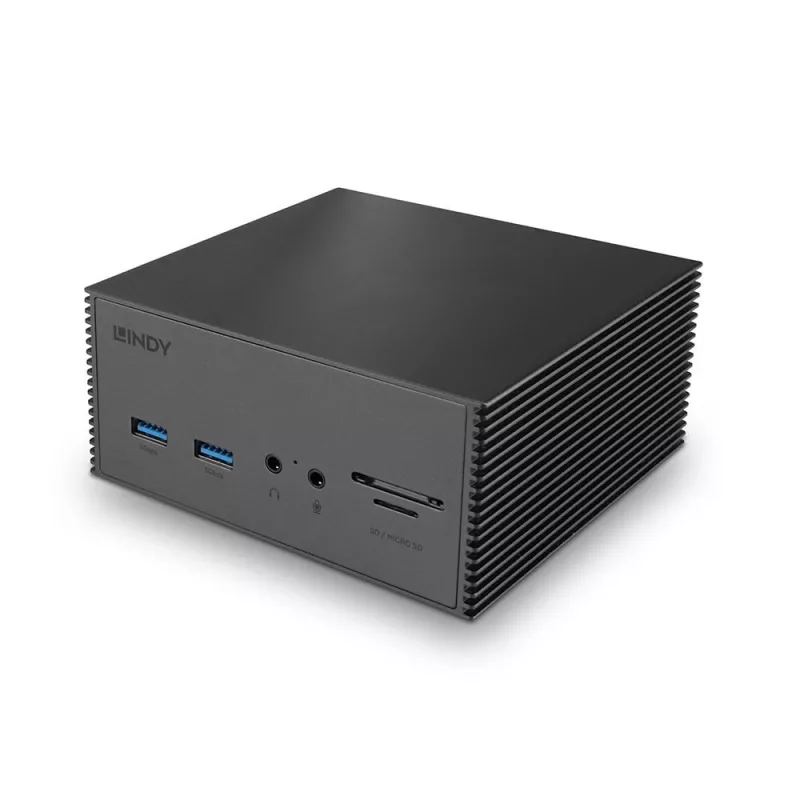 Lindy DST-Pro 101, docking station para portátil USB-C com suporte 4K e fonte de alimentação de 100W