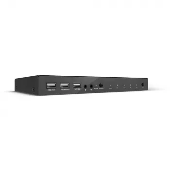 Comutador KVM Lindy HDMI 18G USB 2.0 Áudio 4 Portas 4K Ultra HD