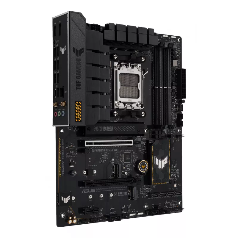 Placa-mãe ASUS TUF GAMING B650-E WIFI ATX Socket AM5 DDR5 4x DIMM 192GB Wi‑Fi 6E Bluetooth 5.3 3x M.2 2.5Gb LAN
