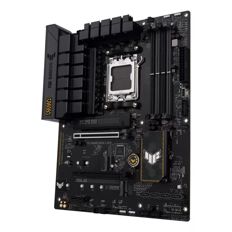 Placa-mãe ASUS TUF GAMING B650-E WIFI ATX Socket AM5 DDR5 4x DIMM 192GB Wi‑Fi 6E Bluetooth 5.3 3x M.2 2.5Gb LAN
