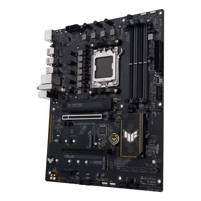 Placa-mãe ASUS TUF GAMING B650-E WIFI ATX Socket AM5 DDR5 4x DIMM 192GB Wi‑Fi 6E Bluetooth 5.3 3x M.2 2.5Gb LAN