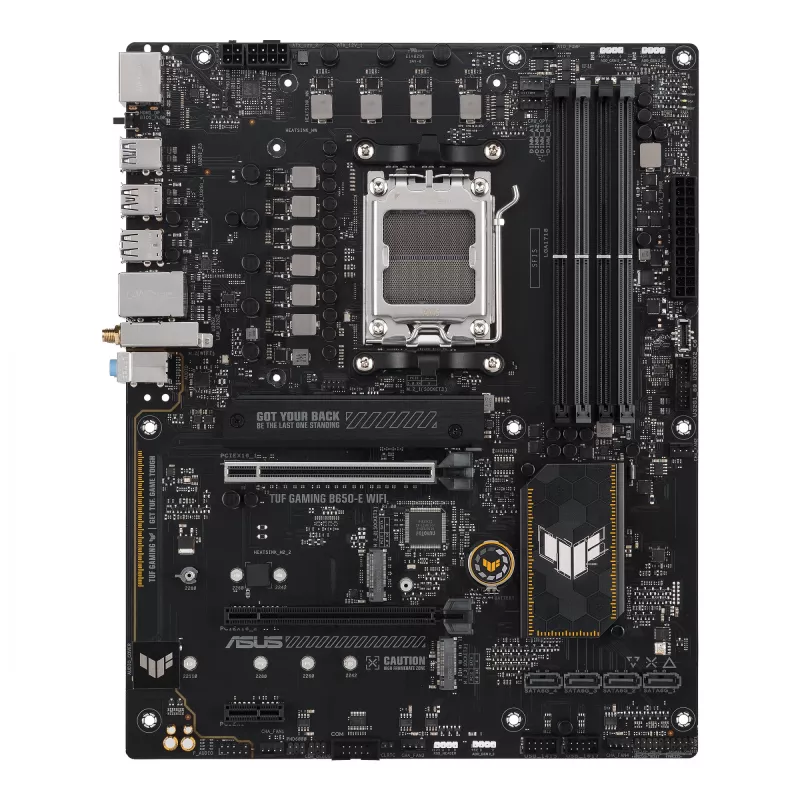 Placa-mãe ASUS TUF GAMING B650-E WIFI ATX Socket AM5 DDR5 4x DIMM 192GB Wi‑Fi 6E Bluetooth 5.3 3x M.2 2.5Gb LAN