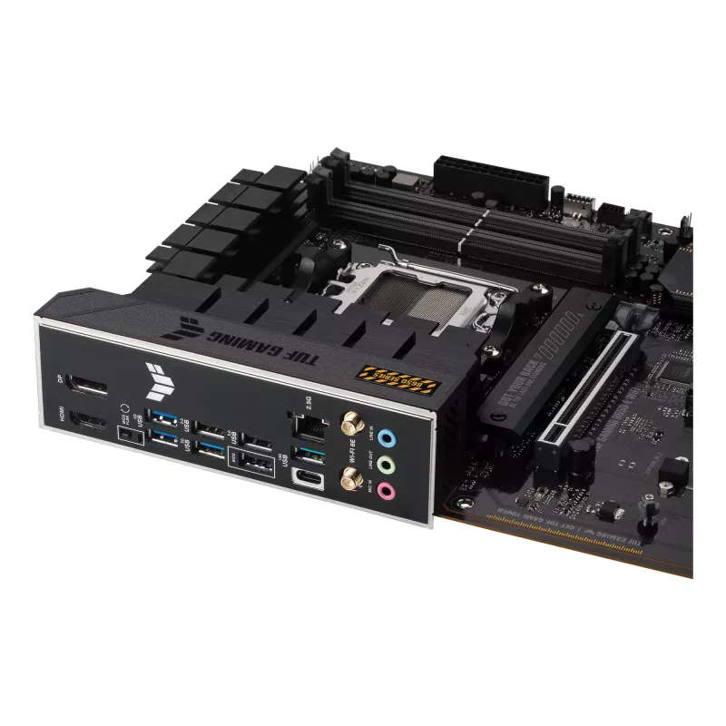 Placa-mãe ASUS TUF GAMING B650-E WIFI ATX Socket AM5 DDR5 4x DIMM 192GB Wi‑Fi 6E Bluetooth 5.3 3x M.2 2.5Gb LAN