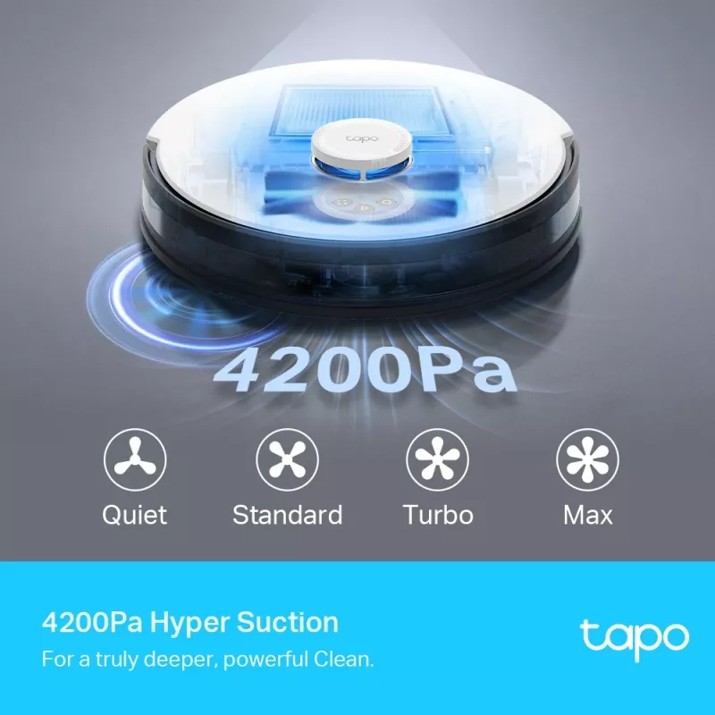 Robô aspirador e mopa com navegação LiDAR TP-Link Tapo