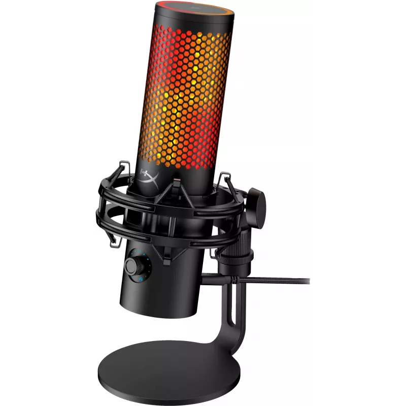 Microfone USB HyperX QuadCast 2 S (preto), microfone de mesa, -8 dB, 20 - 20000 Hz, 1 Ω, com fios, USB