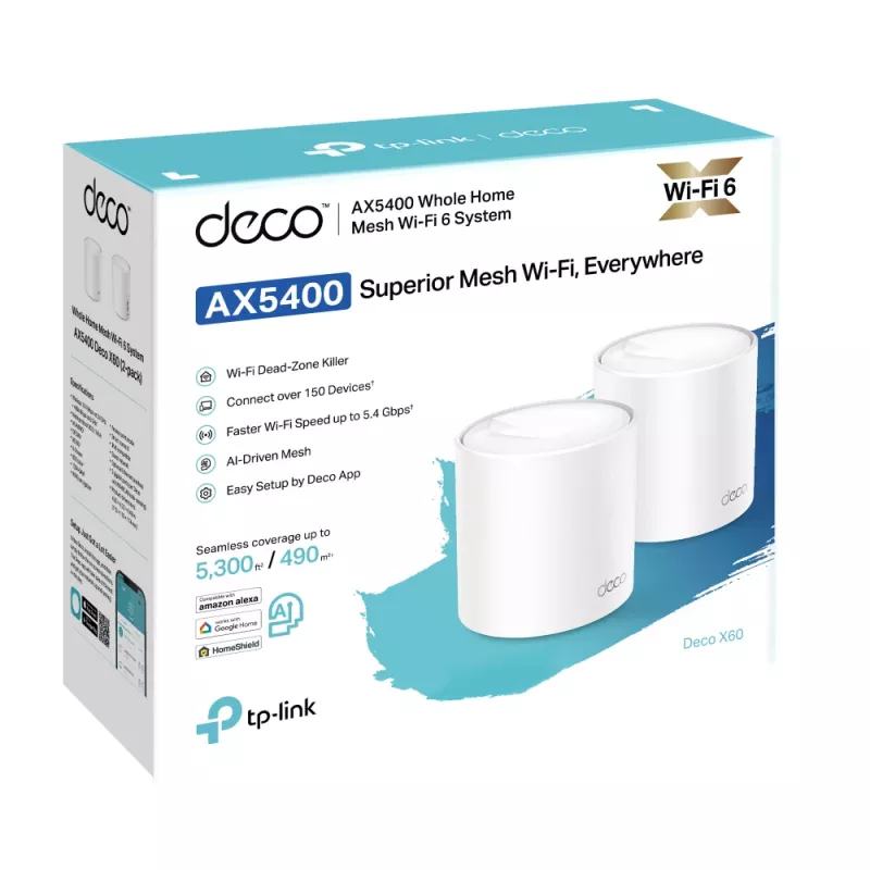 Sistema Mesh Wi-Fi 6 TP-Link AX3000 Whole Home, pack de 2