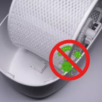 Purificador e humidificador de ar de chão Stylies ANTARES — depósito de 6 litros, 10 W, 1,42 kg, branco