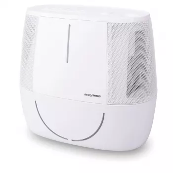 Purificador e humidificador de ar de chão Stylies ANTARES — depósito de 6 litros, 10 W, 1,42 kg, branco
