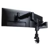 Suporte para monitor R-Go Tools R-Go Caparo Dual, para dois monitores, altura ajustável com mola a gás, capacidade de carga 3-9 kg, 100% circular, preto
