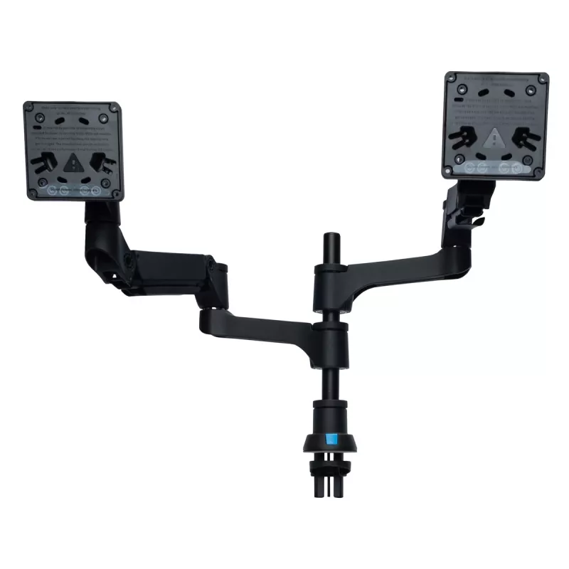 Suporte para monitor R-Go Tools R-Go Caparo Dual, para dois monitores, altura ajustável com mola a gás, capacidade de carga 3-9 kg, 100% circular, preto