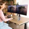Suporte para monitor R-Go Tools R-Go Caparo Dual, para dois monitores, altura ajustável com mola a gás, capacidade de carga 3-9 kg, 100% circular, preto