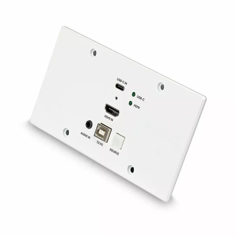Lindy 150m Cat.6 HDMI 4K60 e Type C HDBaseT extensor KVM com placa de parede EU, transmissor