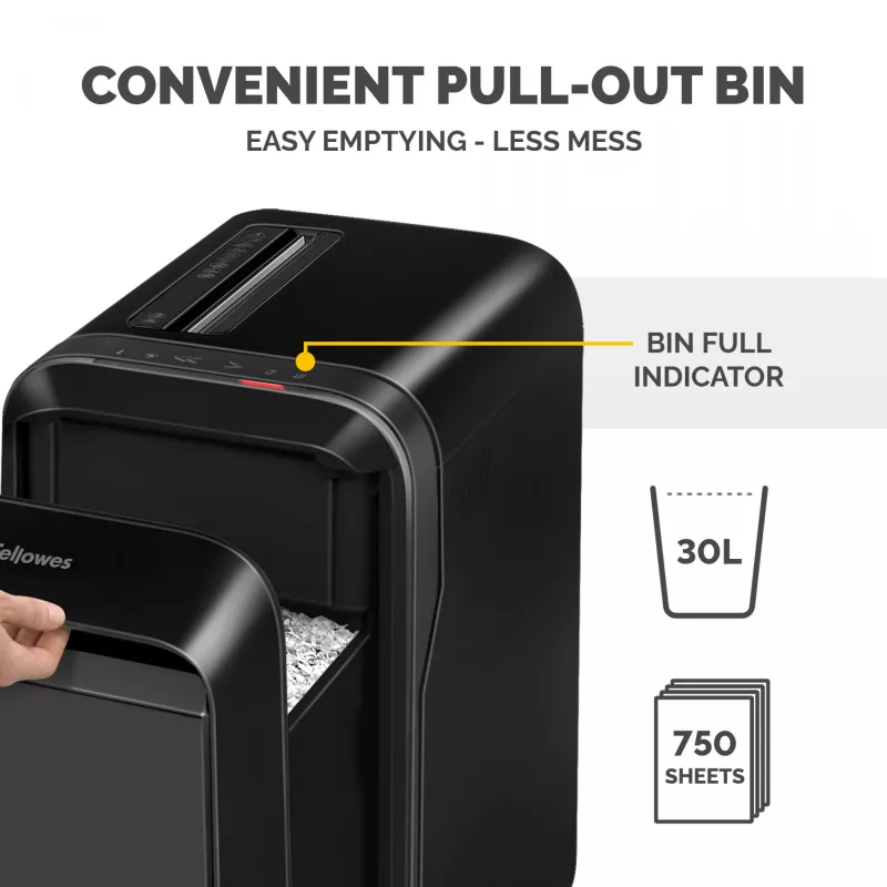 Destruidor de documentos Fellowes LX Series Powershred LX220 65 dB preto
