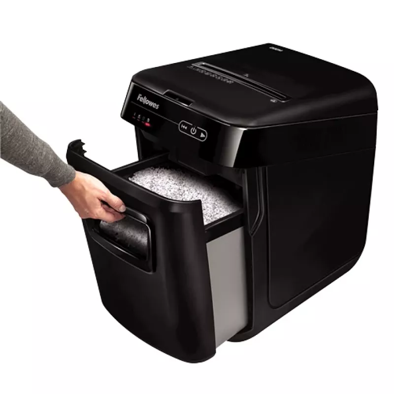 Destruidora de documentos Fellowes AutoMax 200M Micro-Cut Preta