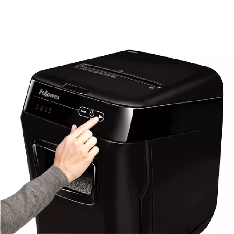 Destruidora de documentos Fellowes AutoMax 200M Micro-Cut Preta