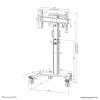 Carrinho para TV Neomounts FL50S-825WH1 37-75 polegadas - TÜV