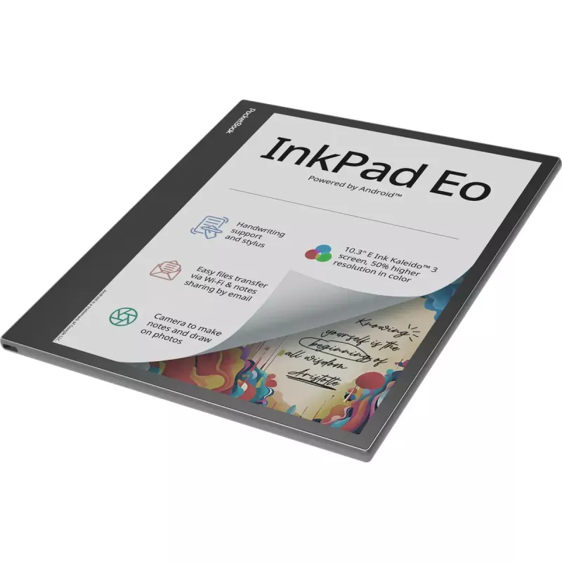 Leitor de e-books PocketBook InkPad Eo 10,3 polegadas 64 GB Wi‑Fi — 10,3 polegadas E Ink Kaleido, ecrã tátil, MicroSD
