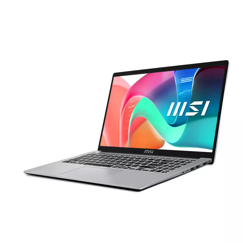 Portátil MSI Modern 15 F1MG-643NL Intel Core 7 150U 39,6 cm (15,6 polegadas) Full HD 16 GB DDR4-SDRAM 512 GB SSD Wi-Fi 6E (802.11ax) Windows 11 Home Prateado