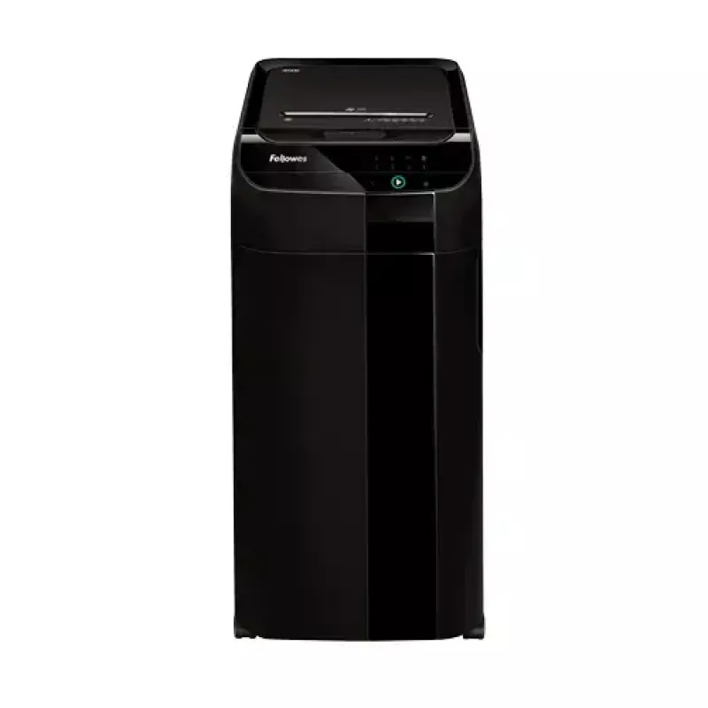 Destruidora de documentos Fellowes 100135793 — Partículas 4 x 38 mm, cesto de recolha de 68 L, Preto