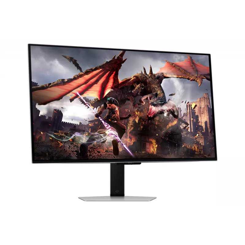 Samsung Odyssey OLED G8 G80SD LS32DG802SUXDU monitor para jogos, 32 polegadas (81,3 cm) OLED, 4K UHD 3840 x 2160, 240 Hz, 0,03 ms, HDR10, 2x HDMI, DisplayPort, hub USB 3.0, altura ajustável, pivot, prateado