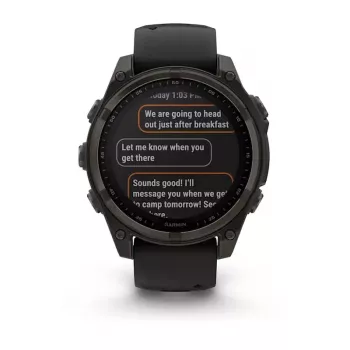 Smartwatch desportivo GARMIN fenix 8 Black – caixa de 51 mm, vidro safira, solar, GPS, 32 GB, 10 ATM, ecrã de 1,3 polegadas