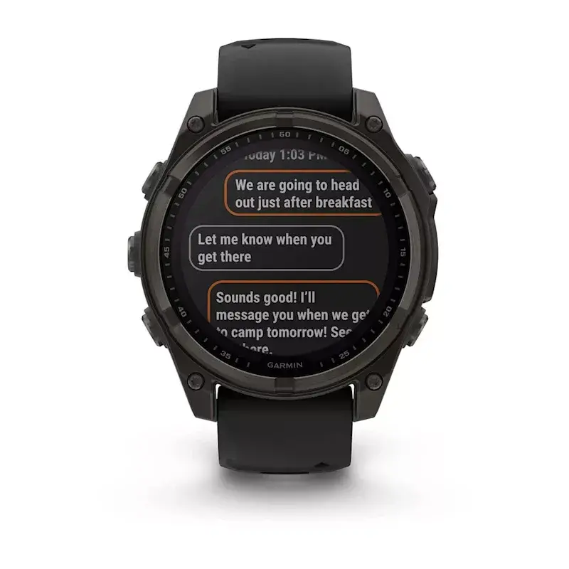 Smartwatch desportivo GARMIN fenix 8 Black – caixa de 51 mm, vidro safira, solar, GPS, 32 GB, 10 ATM, ecrã de 1,3 polegadas