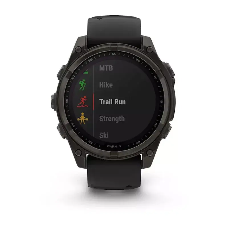 Smartwatch desportivo GARMIN fenix 8 Black – caixa de 51 mm, vidro safira, solar, GPS, 32 GB, 10 ATM, ecrã de 1,3 polegadas