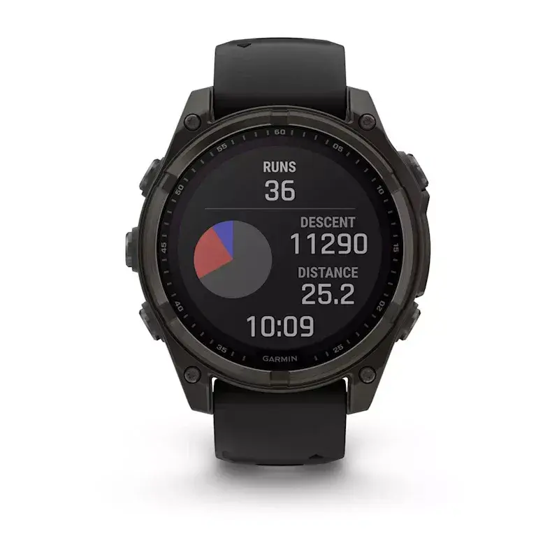 Smartwatch desportivo GARMIN fenix 8 Black – caixa de 51 mm, vidro safira, solar, GPS, 32 GB, 10 ATM, ecrã de 1,3 polegadas