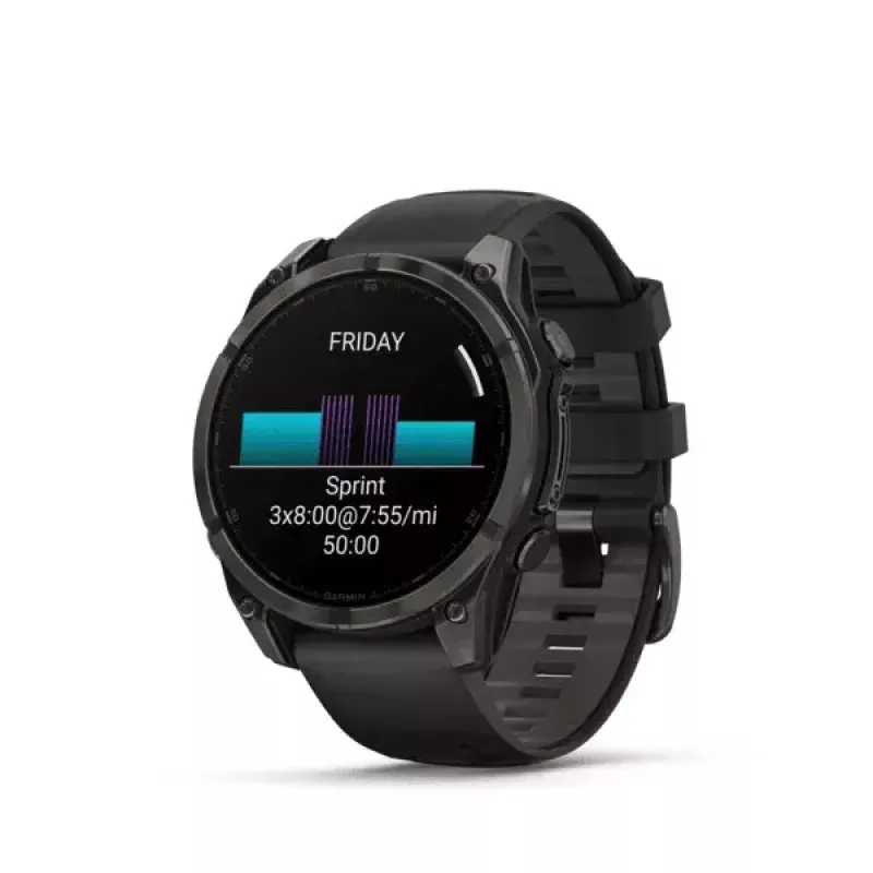 Garmin fenix 8 Sapphire relógio desportivo, 47 mm, AMOLED de 1,4 polegadas, preto/cinzento