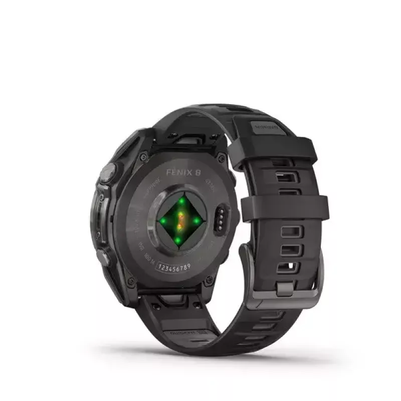 Garmin fenix 8 Sapphire relógio desportivo, 47 mm, AMOLED de 1,4 polegadas, preto/cinzento