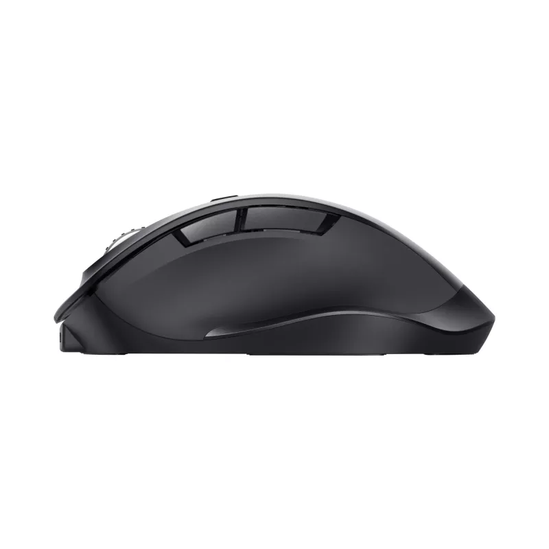 TRUST Fyda Office rato ergonómico direito sem fios – RF + Bluetooth 5.2 – ótico 2400 DPI – 6 botões – preto