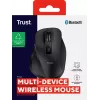 TRUST Fyda Office rato ergonómico direito sem fios – RF + Bluetooth 5.2 – ótico 2400 DPI – 6 botões – preto