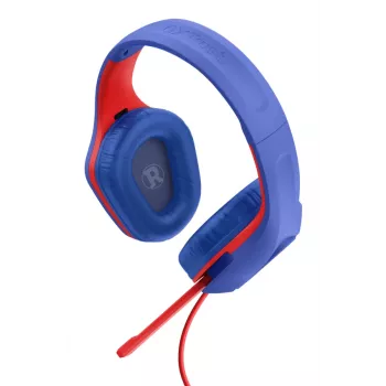 Trust GXT 415SM Zirox Headset com fios arco de cabeça Gaming Azul, Vermelho