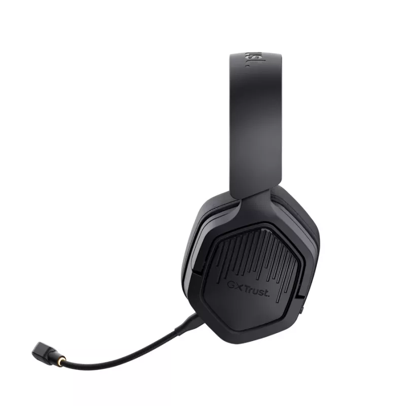 Trust GXT 493PS Carus auscultadores gaming sem fios para PS5, over-ear, microfone amovível, USB-C / USB-A / 3,5 mm, 20–20000 Hz, 1,2 m, pretos