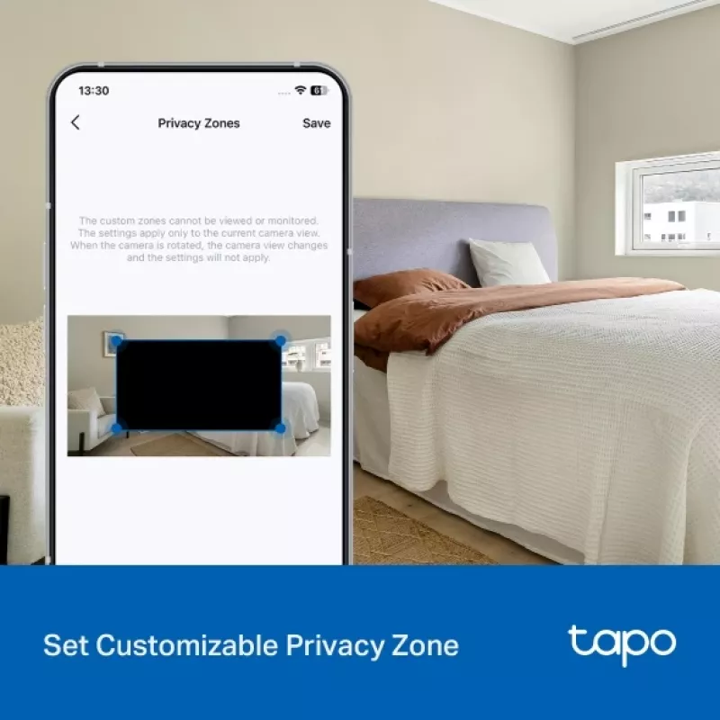 Câmara de vigilância TP-LINK Tapo C206 – Utilização interior/exterior 1080p HD, Rotação e inclinação, Visão noturna, Áudio bidirecional