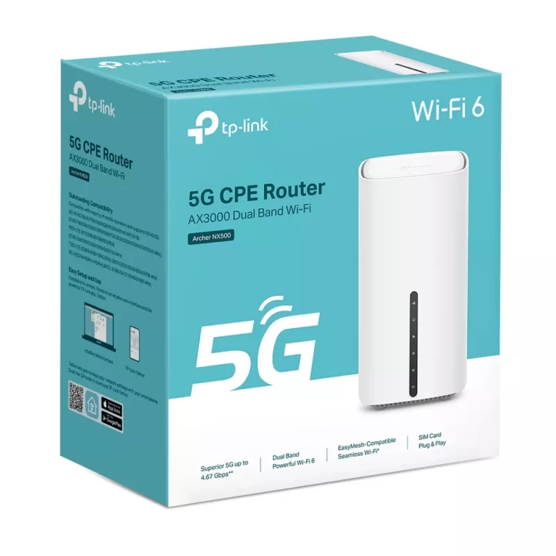 Router Wi-Fi TP-Link Archer NX500 Gigabit Ethernet Dual-Band (2,4 GHz / 5 GHz) 5G Branco