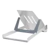 R-Go Tools Suporte para portátil R-Go Riser Basic, suporte para portátil dobrável e ajustável, alumínio, prateado