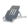 R-Go Tools Suporte para portátil R-Go Riser Basic, suporte para portátil dobrável e ajustável, alumínio, prateado